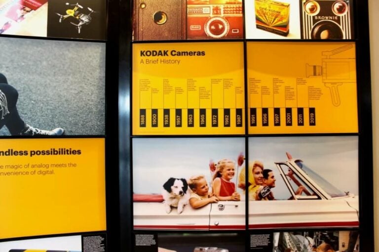 History exhibit at the Kodak Visitor Center