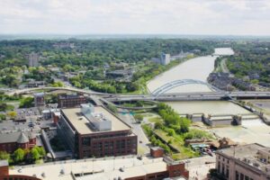 View from an apartment at The Metropolitan in Rochester, NY