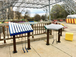 Two xylophones located outside MLK Jr. Memorial Park