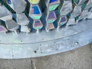 Close up of the bottom of the Ripple where it says #playrocs