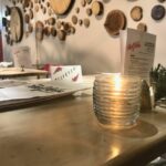 A candle lit table at Red Fern